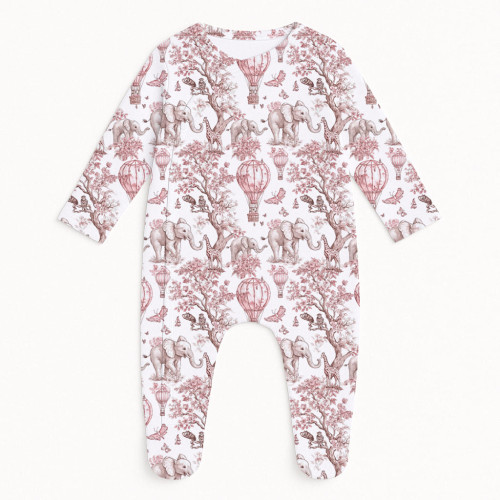 Слип для малыша с боковой застёжкой K020 PINK TOILE AFRICA