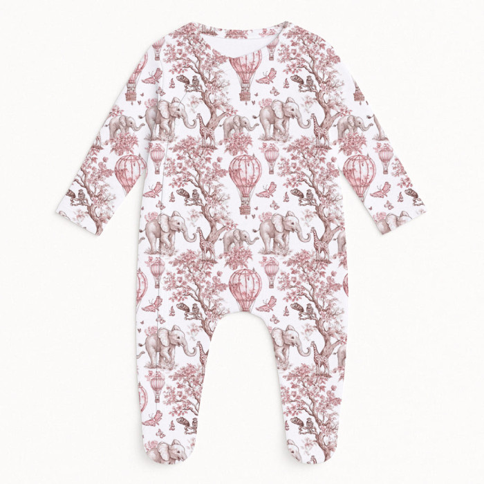 Сліп для малюка з боковою застібкою K020 PINK TOILE AFRICA
