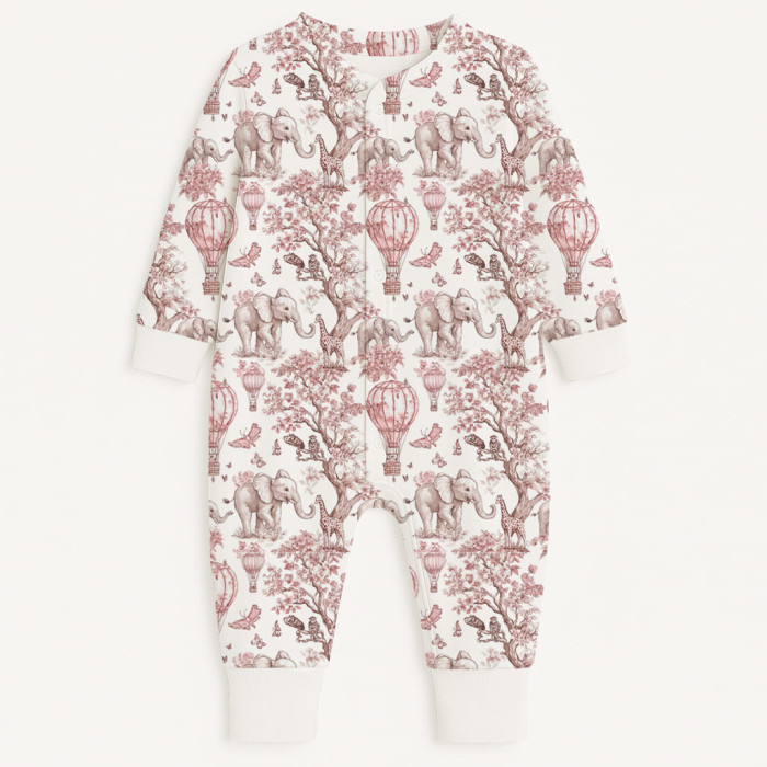 Ромпер з довгим рукавом K060 PINK TOILE AFRICA