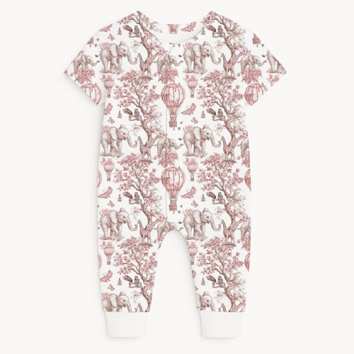 Ромпер з коротким рукавом K061 PINK TOILE AFRICA