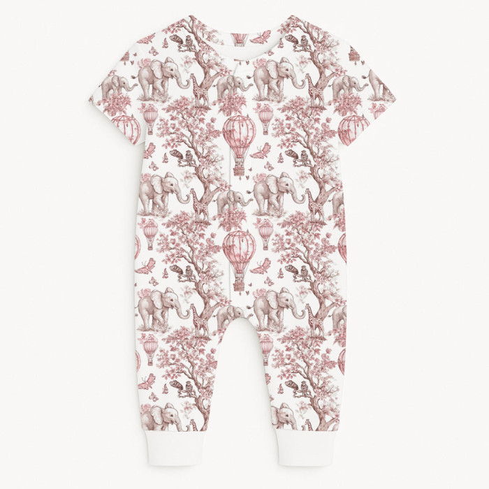 Ромпер з коротким рукавом K061 PINK TOILE AFRICA