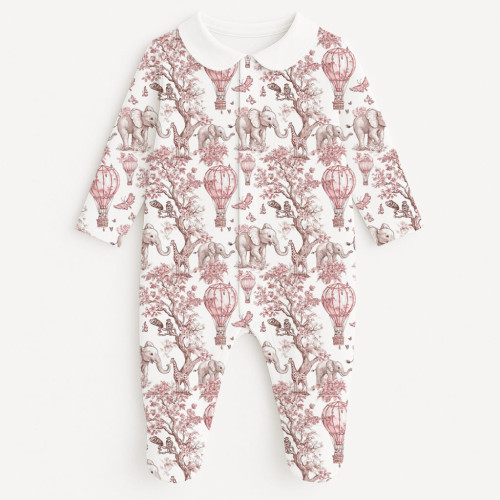 Слип с воротничком из 100% хлопка Pima — модель K063 PINK TOILE AFRICA