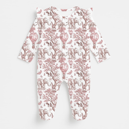 Слип с рюшами для Девочки из 100% хлопка Pima  K065 PINK TOILE AFRICA