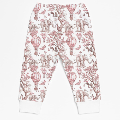 Бавовняні штанці-джогери для малюка BR001 PINK TOILE AFRICA