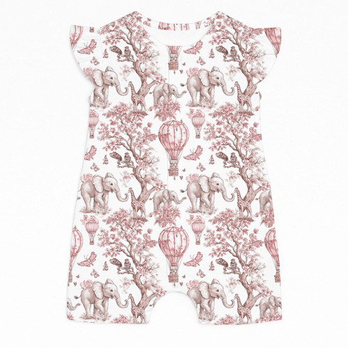 Пісочник із бавовни Supima з крильцями R007 PINK TOILE AFRICA