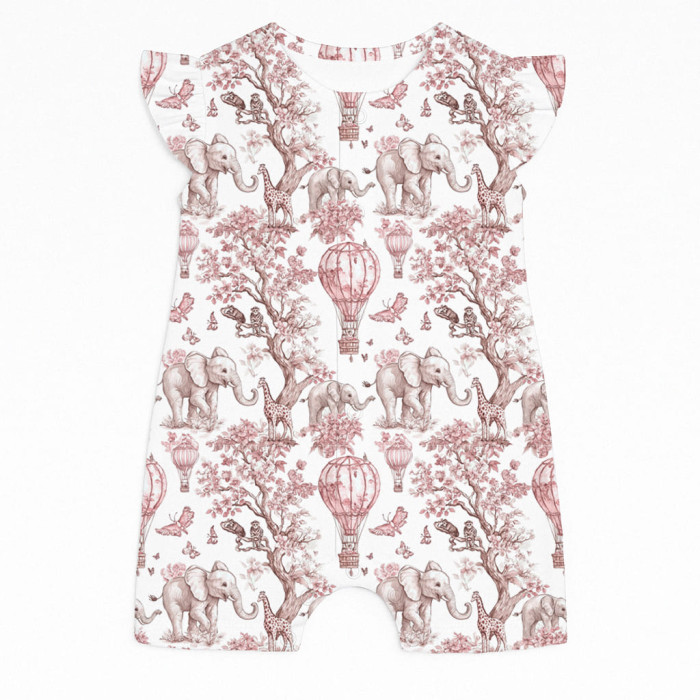 Пісочник із бавовни Supima з крильцями R007 PINK TOILE AFRICA