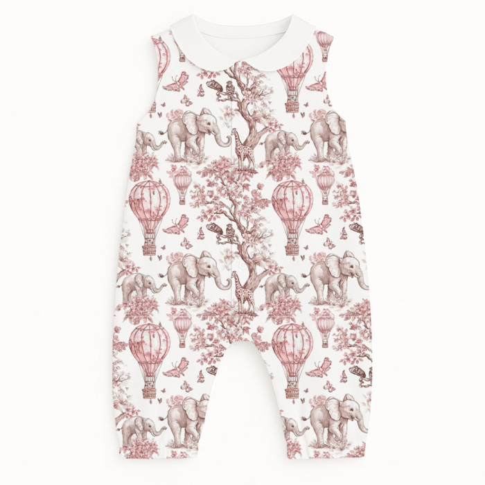 Довгий пісочник з рукавами i комерцем з бавовни Supima R009CL PINK TOILE AFRICACL PINK TOILE AFRICA