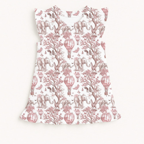 Футболка з рюшами для дівчаток TSH003 PINK TOILE AFRICA