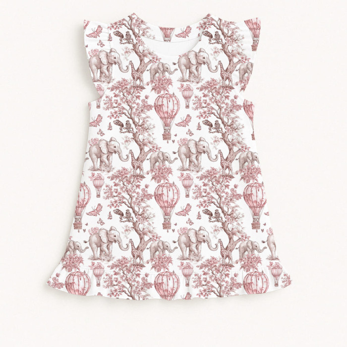 Футболка з рюшами для дівчаток TSH003 PINK TOILE AFRICA