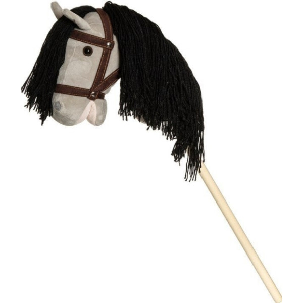 Teddykompaniet М’яка іграшка коник з поводами hobby horse, сірий колір 3001