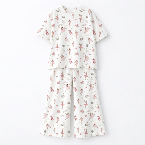 Детский сет с футболкой оверсайз и брючками палаццо  PJ030 100% Pima Cotton