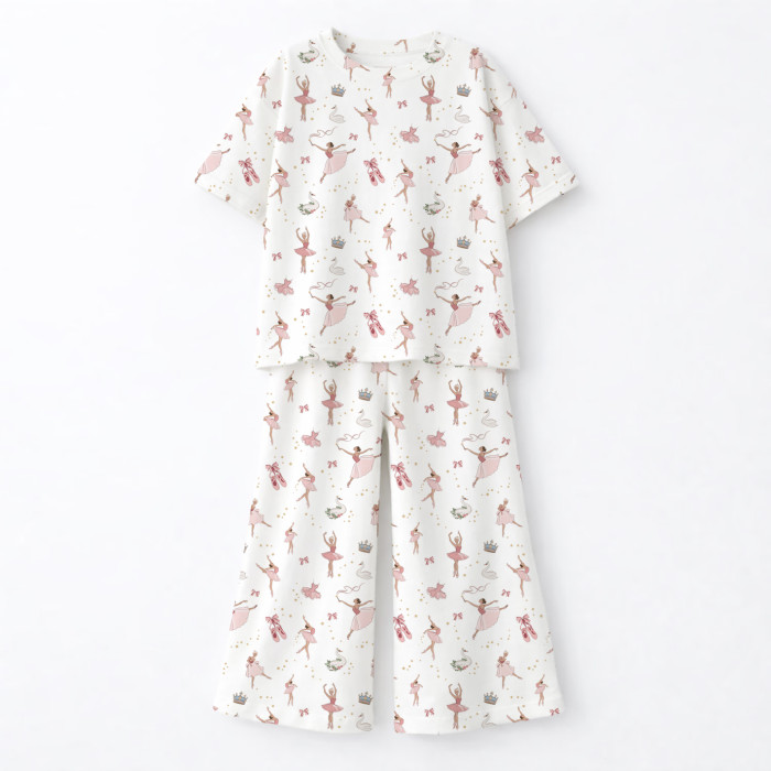 Дитячий сет з футболкою oversize та штанами палаццо PJ030 100% Pima Cotton