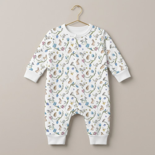 Ромпер с длинным рукавом K060 BLOSSOM BLUE