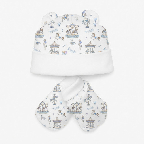 Комплект: шапочка и царапки Set010 Bonbon Blue