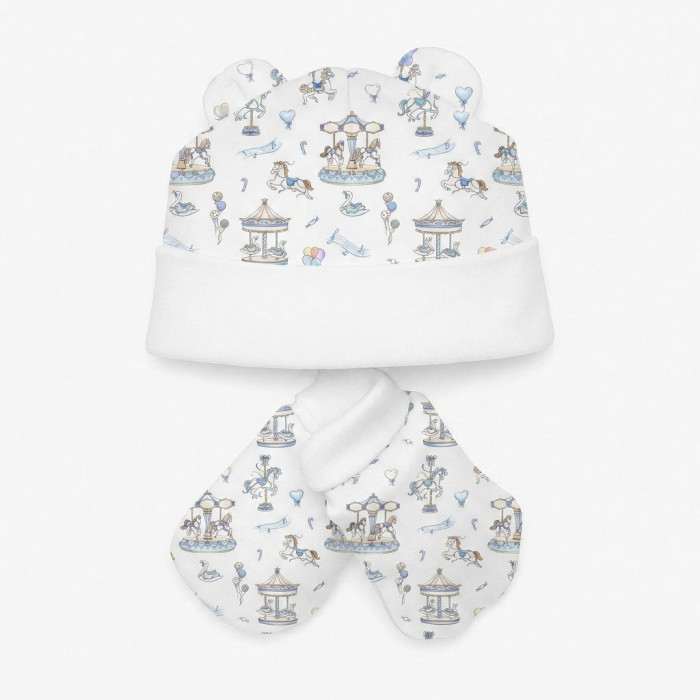Комплект: шапочка та царапки Set010 Bonbon Blue