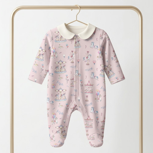 Слип с воротничком из 100% хлопка Pima — модель K063 Bonbon Pink