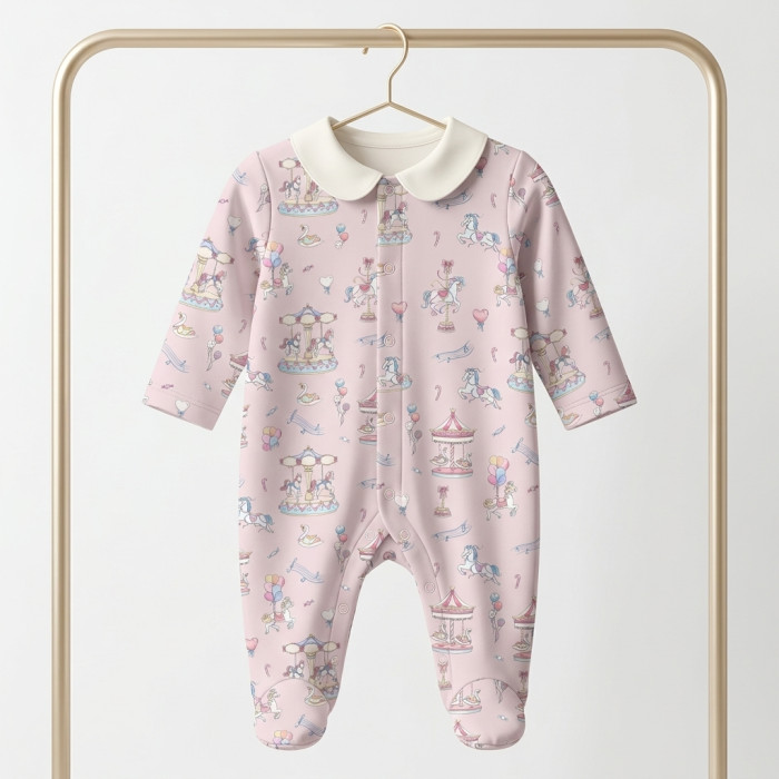 Сліп з комірцем із 100% бавовни Pima — модель K063 Bonbon Pink
