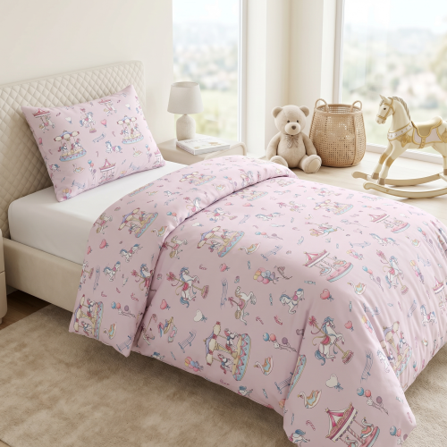 Комплект постельного белья LIN001  Bonbon Pink – для детской и подростковой кроватки