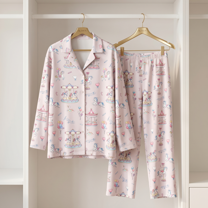 Жіноча класична піжама з англійським коміром та застібкою PW122  BONBON PINK