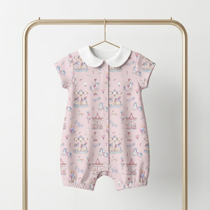Пісочник із бавовни з комірцем Supima R003CL Bonbon Pink