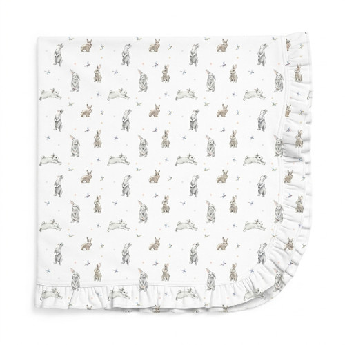 Двошарова дитяча ковдра з рюшей BL002  BUNNY CLASSIC