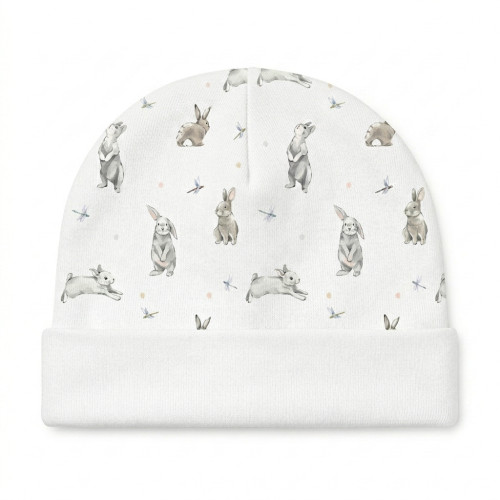 Дитяча шапочка з відворотом H004  BUNNY CLASSIC