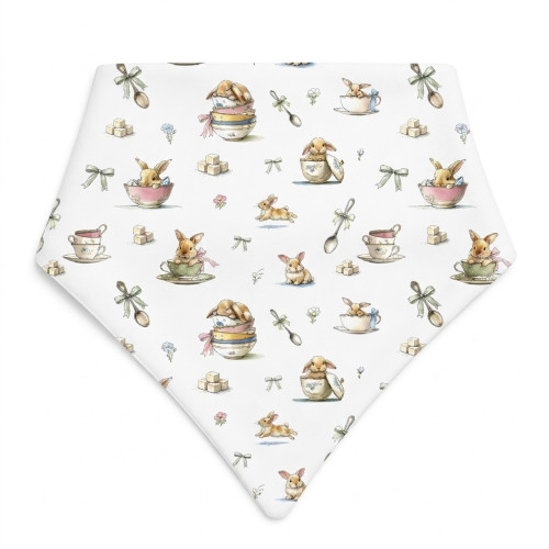 Слинявчик-бандана трикутної форми для немовлят Bib001 BUNNY TEA