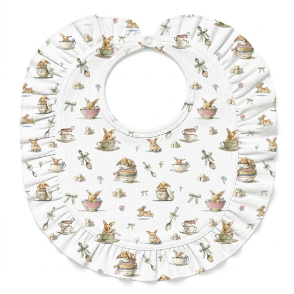 Слинявчик з обробкою рюшкой BIB006 BUNNY TEA