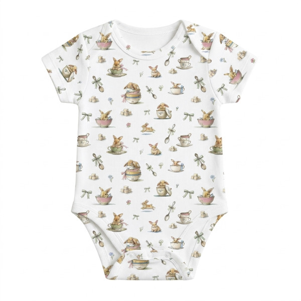 Боді з коротким рукавом для немовлят BSHL001  BUNNY TEA