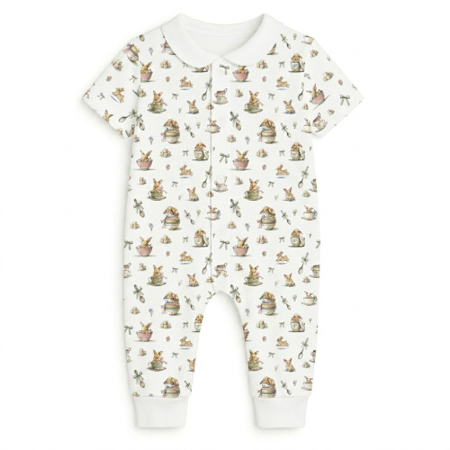 Ромпер з коротким рукавом i комірцем K061CL BUNNY TEA