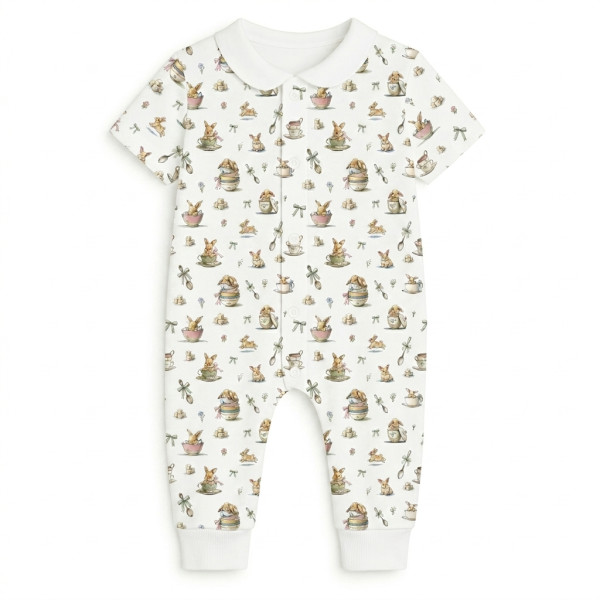 Ромпер з коротким рукавом i комірцем K061CL BUNNY TEA