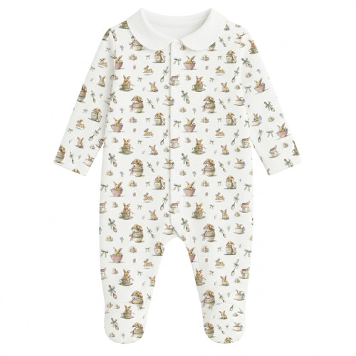 Слип с воротничком из 100% хлопка Pima — модель K063 BUNNY TEA