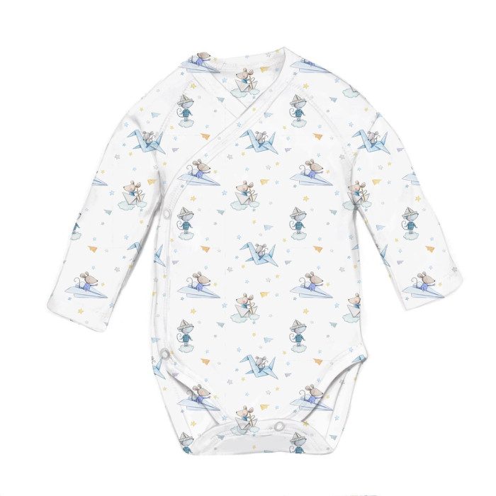 Боді Kimono з довгим рукавом для немовлят BLS004