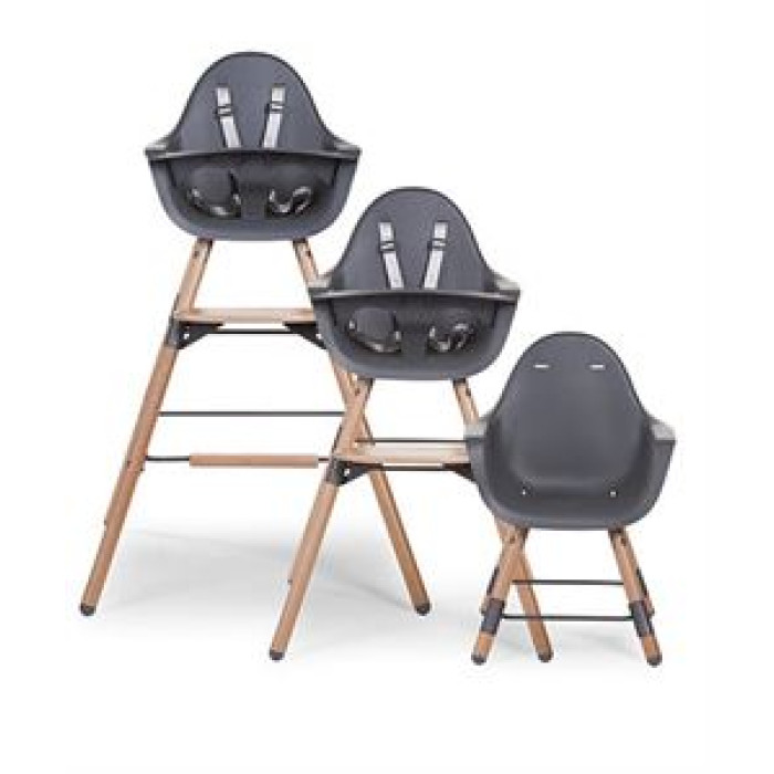 Стілець для годування Childhome Evolu ONE.80° з бампером - natural/anthracite