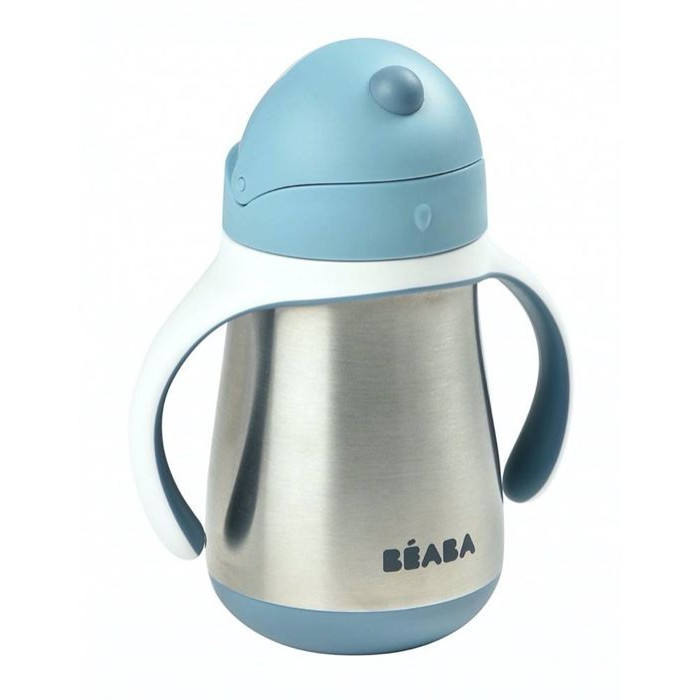 Поїльник з трубочкою з нержавіючої сталі Beaba 250 мл - Windy Blue, арт. 913481