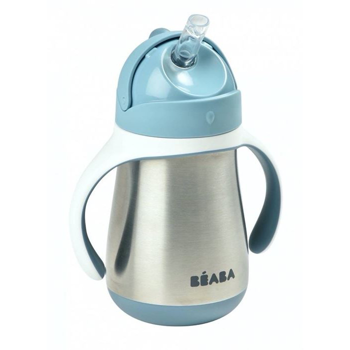 Поїльник з трубочкою з нержавіючої сталі Beaba 250 мл - Windy Blue, арт. 913481