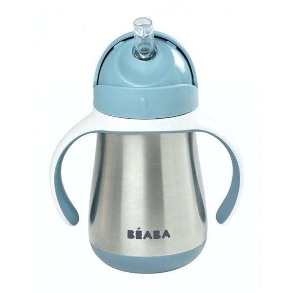 Поїльник з трубочкою з нержавіючої сталі Beaba 250 мл - Windy Blue, арт. 913481