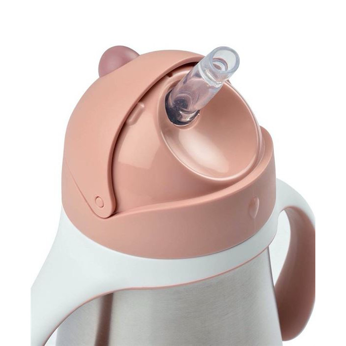 Поільник з трубочкою з нержавіючої сталі Beaba 250 мл - Old Pink, арт. 913482