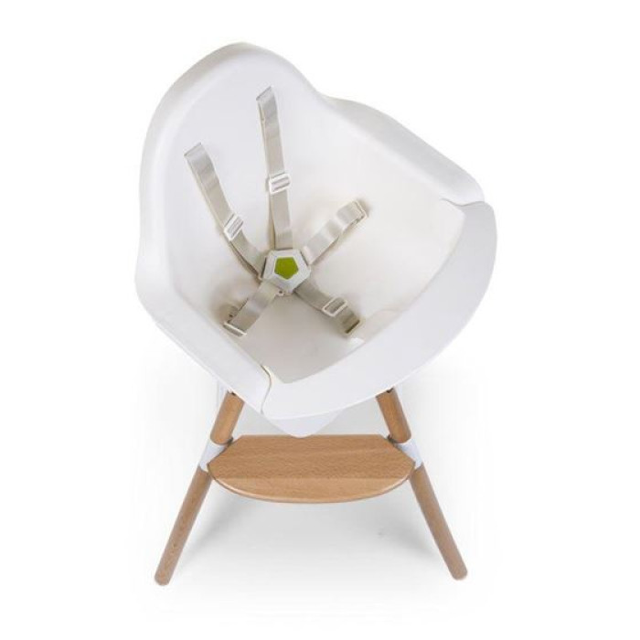 Стілець для годування Childhome Evolu ONE.80° з бампером - natural/white