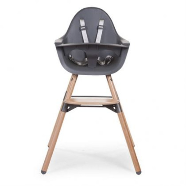 Стільчик для годування Childhome Evolu 2 з бампером - natural/anthracite