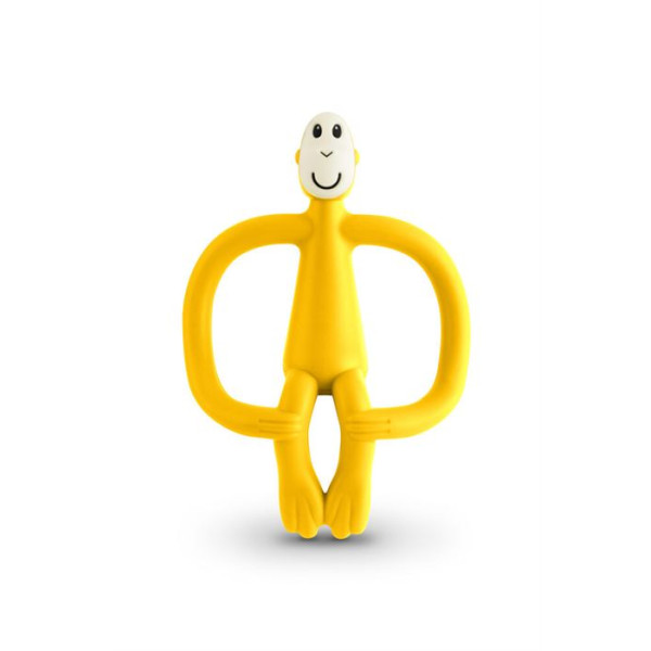 Іграшка-прорізувач Matchstick Monkey силіконовий Мавпа жовтий 10,5 см (MM-T-006)