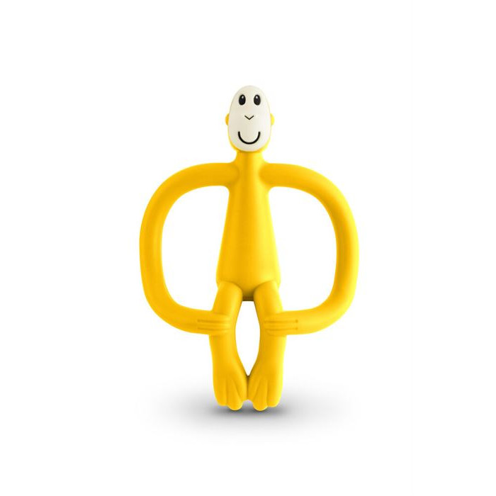 Іграшка-прорізувач Matchstick Monkey силіконовий Мавпа жовтий 10,5 см (MM-T-006)