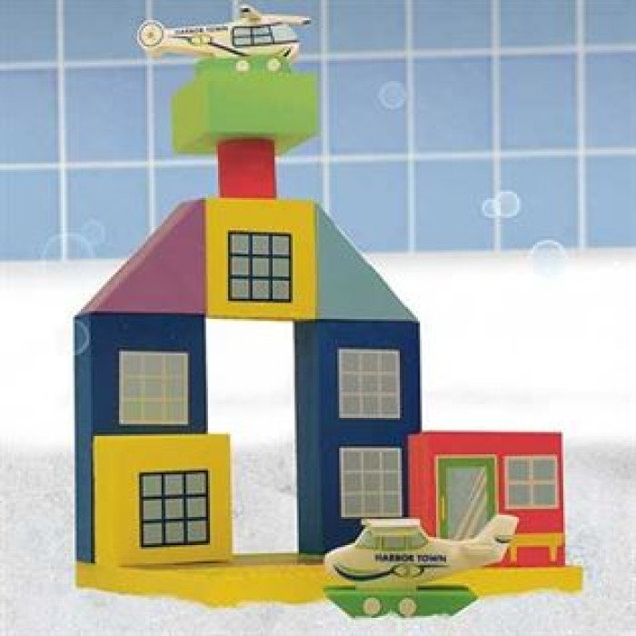 Плаваючі блоки для ванної Just Think Toys Набір Аеропорт (22088)