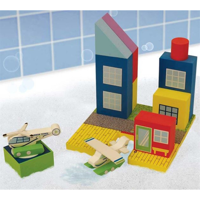 Плаваючі блоки для ванної Just Think Toys Набір Аеропорт (22088)
