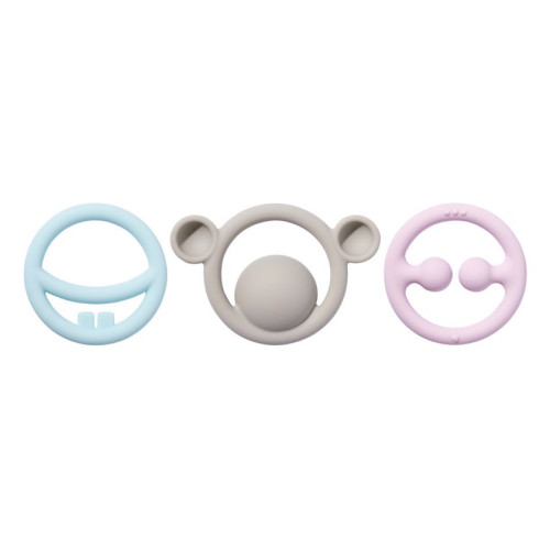 Игрушка-прорезыватель Moluk Nigi+Nagi+Nogi пастельные 3 шт в упаковке (43401)