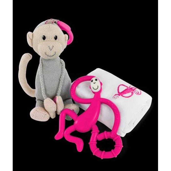 Набір Matcstick Monkey Pink пелюшка прорізувач іграшка (MM-TGP-003)