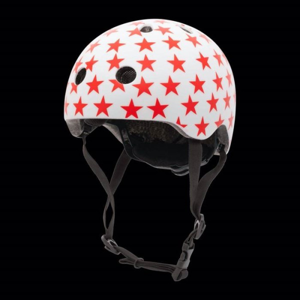 Велосипедний шолом Trybike 44 51см білий з червоними зірочками (COCO 4XS)