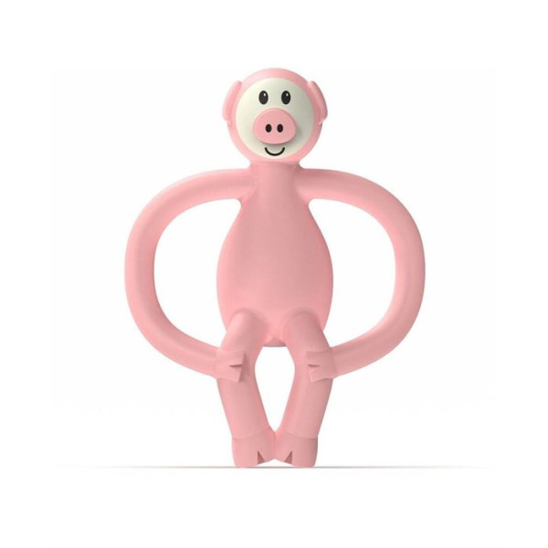 Іграшка-прорізувач Свинка Matchstick Monkey (світло-рожевий, 11 см) (MM-PG-001)