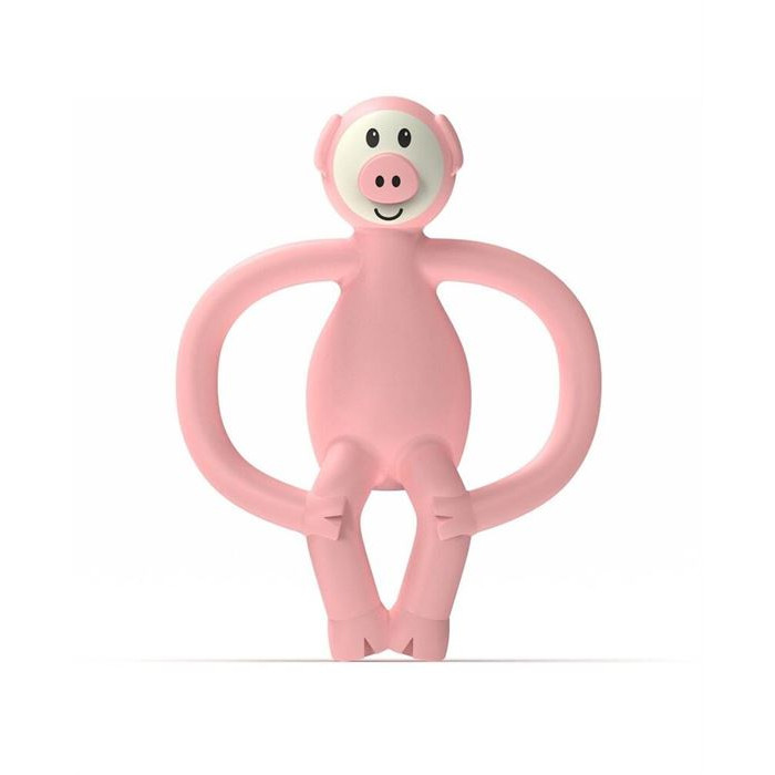 Іграшка-прорізувач Свинка Matchstick Monkey (світло-рожевий, 11 см) (MM-PG-001)