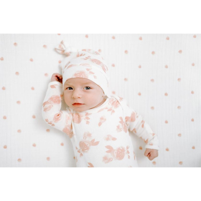 Шапочка із трикотажного мусліну Aden+Anais, rosettes